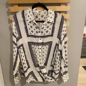Free People Button Up Blouse